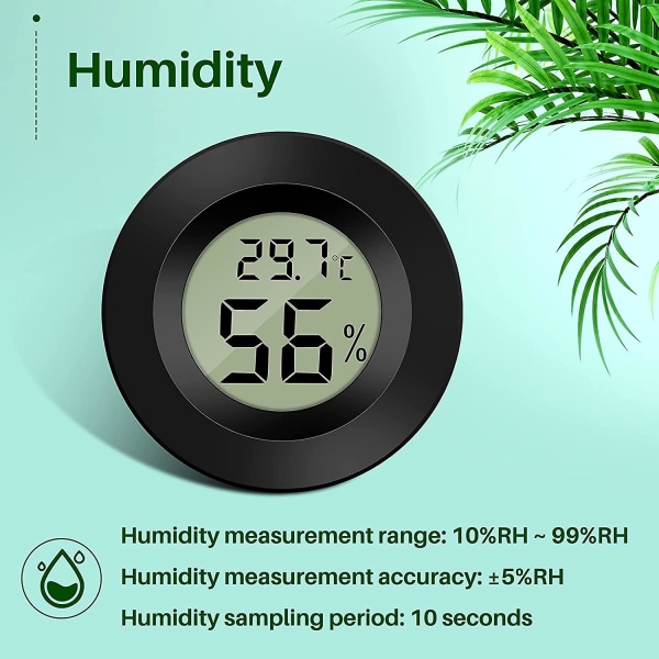 Mini digitalt LCD termometer Hygrometer Temperatur Luftfugtighed Bærbart termometer Termo Hygrometer Indikator Til kontorkøkken Humidorer Inkubatorer R