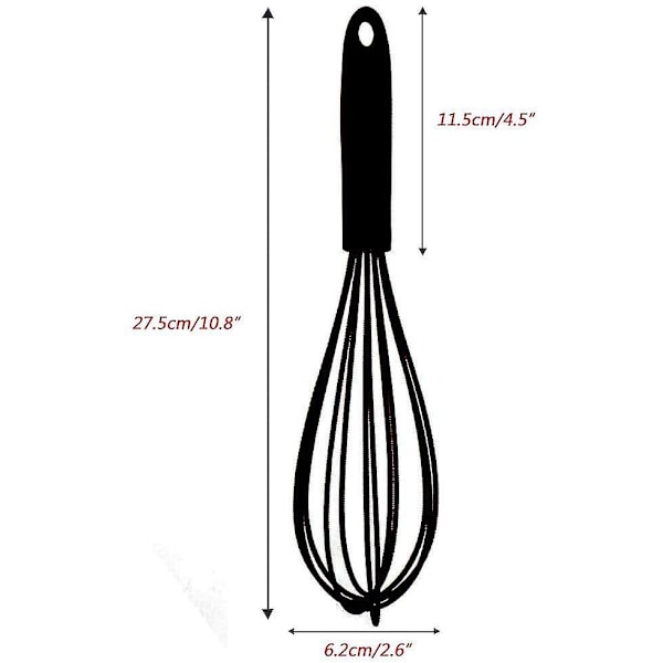 Silikone Multifunktionel Køkkenballon Piske Non-stick Silikone Æg Ballon Wire