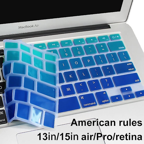 Ultra tunt tangentbordsöverdragsskydd kompatibelt med Macbook Air/pro/retina 13\" och 15\" (Apple modellnummer A1466 A1369 A1278 A1286 A1502)