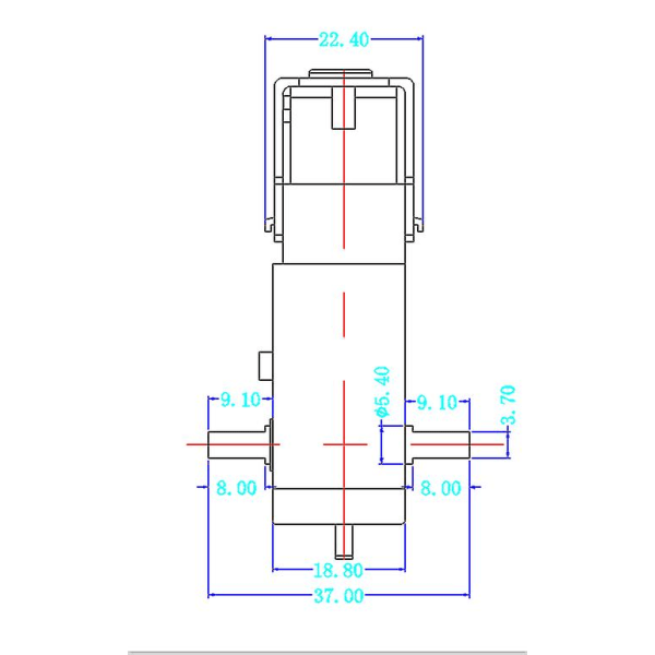 2 sarjaa DC-vaihdemoottoria ja rengaspyörää DC 3V-6V Arduino Smart Car Robot -projekteihin (keltainen)