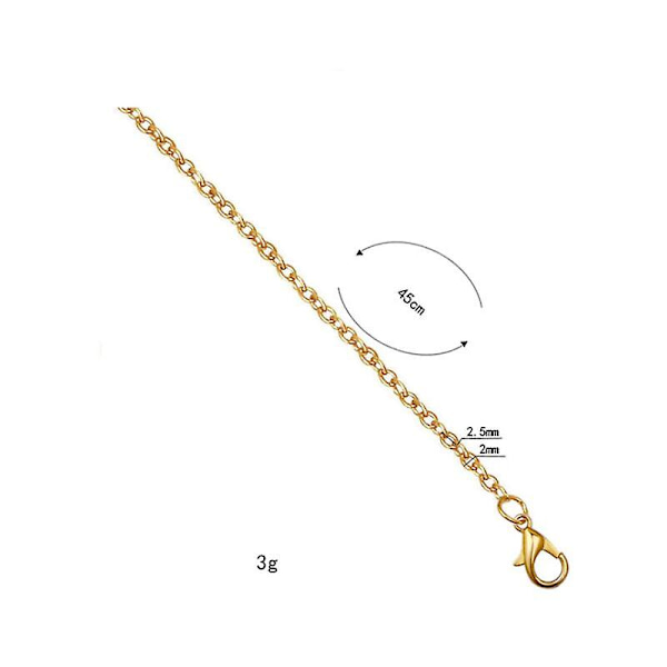 10 tråder 45cm antikk bronse jern ledning kjede med hummerlås for anheng halskjede armbånd Diy smykker making-rose gull metall