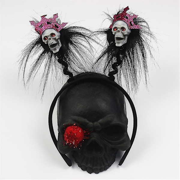 Halloween Dødshode Hårbånd Kvinner Jenter Cosplay Hexe Kostyme