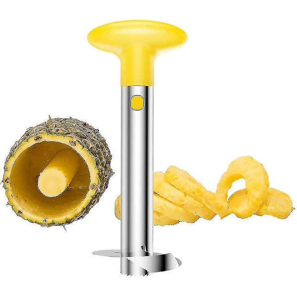 Ananas Skreller, Rustfritt Stål Ananas Kjernefjerner Skjæreredskap For Hjem & Kjøkken Med Skarp Blad For Terninger Frukt Ringer