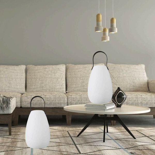 Skrivbordslampa, dimbar flerfärgad uppladdningsbar LED-trädgårdslampa (slät)