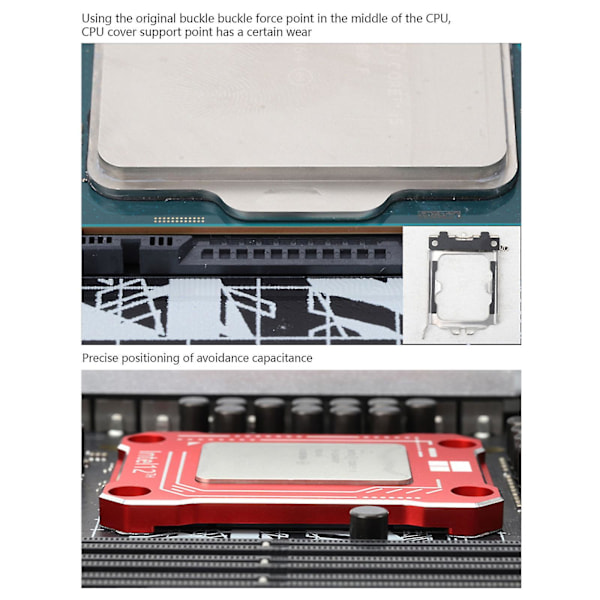 Aluminiumlegering Lga1700-bcf 12:e CPU-böjningskorrigeringsram Fixerad bakplanverktyg (röd)