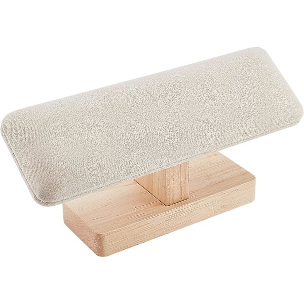 Træur armbåndsdisplaystativ, T-bar armbånd halskæde smykkedisplaystativ armbåndsholder kunstig ruskind smykkearrangørholder armbåndstårn stativ displays