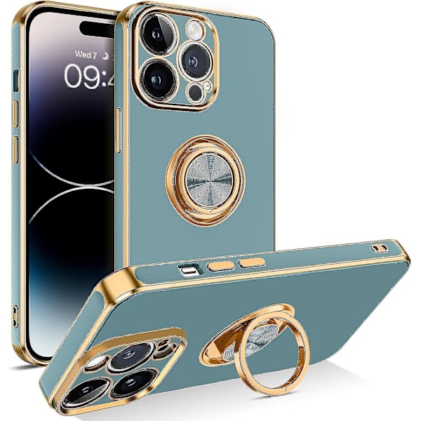 iPhone 14 Pro Max Skal, Smalt Lättviktigt 360-Graders Ringhållare Kickstand Stöd Bilhållare Stötsäker Kvinnor Män Halksäker Skyddande Skal För iPhone 14 Pro Max