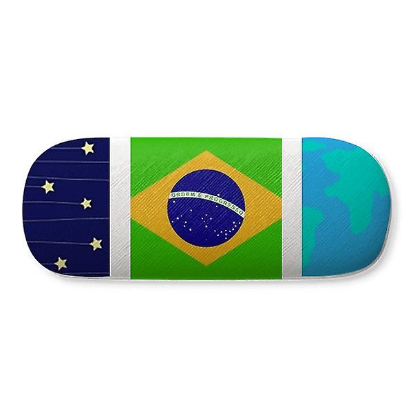 Brasilien Flagga Sydamerika Land Hard Shell Glasögon Case Stjärnhimmel