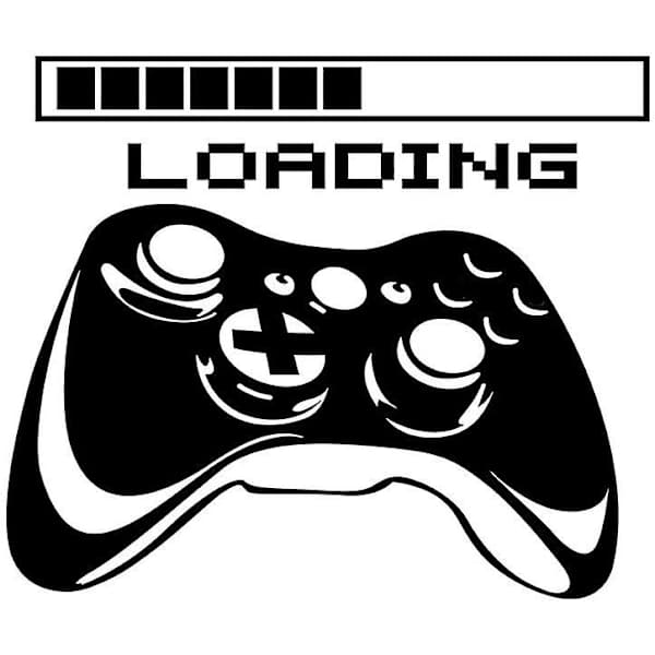 Väggklistermärke Stil GEOMETRISK självhäftande ark med GAMING-detaljer. Minimalistisk inredning för hem, kontor, butik