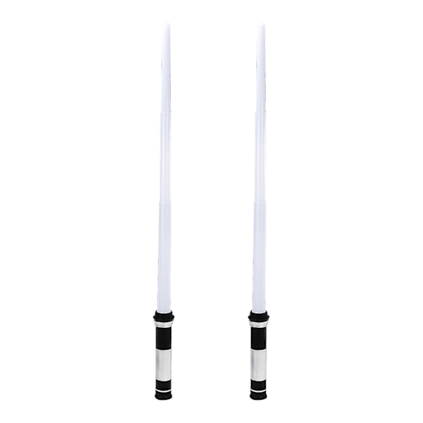 Ljus upp sabel 2-pack teleskopisk hopfällbar lasersvärd 2in1 Led + Ljudeffekter (rörelsesensor) Dubbelbladig dubbelt ljus upp svärd för barn presenter för Ch