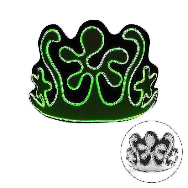 Halloween Glow Mask 3 Tilaa LED EL Valoisa Kostyymi Party Crown Glow Masks