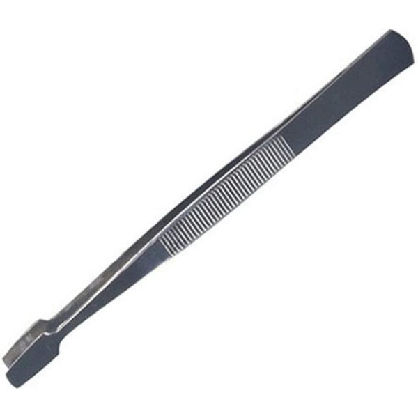 Sett med 2 pinsett i rustfritt stål flat form Materiale: 2 deler - Komfortabel og praktisk 12 cm