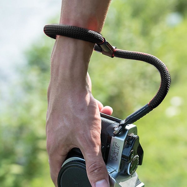 Kamera Justerbar tau håndleddsstropp med skinnender med galvanisert monteringsring