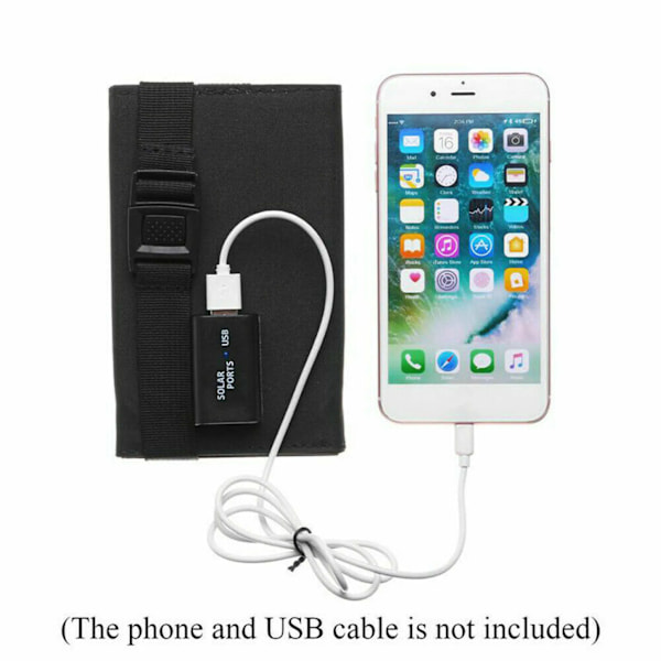 USB-aurinkopaneeli, taitettava virtapankki, ulkokäyttöön, retkeilyyn, vaellukseen, matkapuhelimen laturi