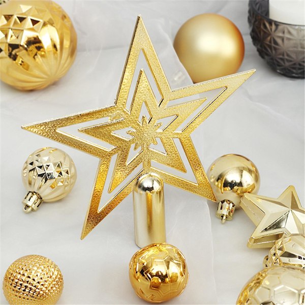 45-dels Set Julgranskulor Dekoration Utsökt Hantverk Osplitterlig Plast Julgran Färgfast Hängande Boll Ornament för Hemmet (Silver)