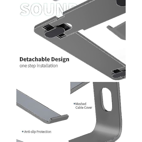 Aluminium Laptopställ för Skrivbord Kompatibelt med Mac Macbook Pro Air Apple