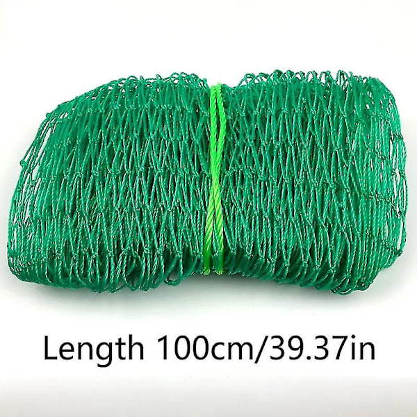 Grønn sammenleggbar nylon fiskenettpose nettlomme fiskeholdenett, dybde 100 cm