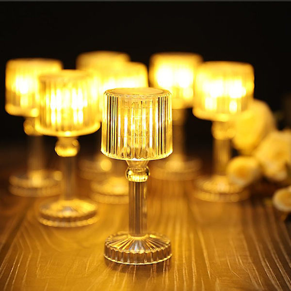 Set med 2 mini LED-skrivbordslampor, liten söt lampa för födelsedag, bröllop, halloween, juldekoration (5*12 cm)