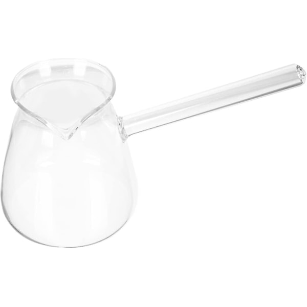 Arabisk Kaffe Pot Glas Tyrkisk Kaffe Pot Med Håndtag, Mælk Og Smør Varmer, Komfurtop Te Maker Kaffe Maker, Varme- Varmt Chokolade Smelte Pot, 450ml