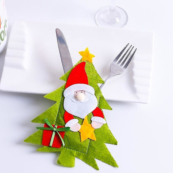 3 stycken julbestick, kreativt middagsserviss och juldekorationer