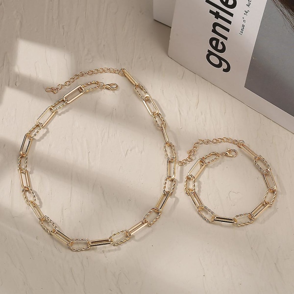 Nytt kreativt enkelt mode gör-det-själv smycken Överdriven vattendroppe rektangelhalsband set