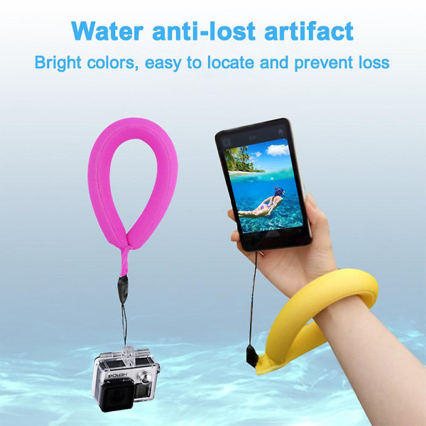 Utendørs kamera Oppdriftsbelte Mobiltelefon Svamp Oppdriftsbelte Dykkermateriale Oppdriftshåndleddsstropp vanntett kameraflåte, universell flytestropp