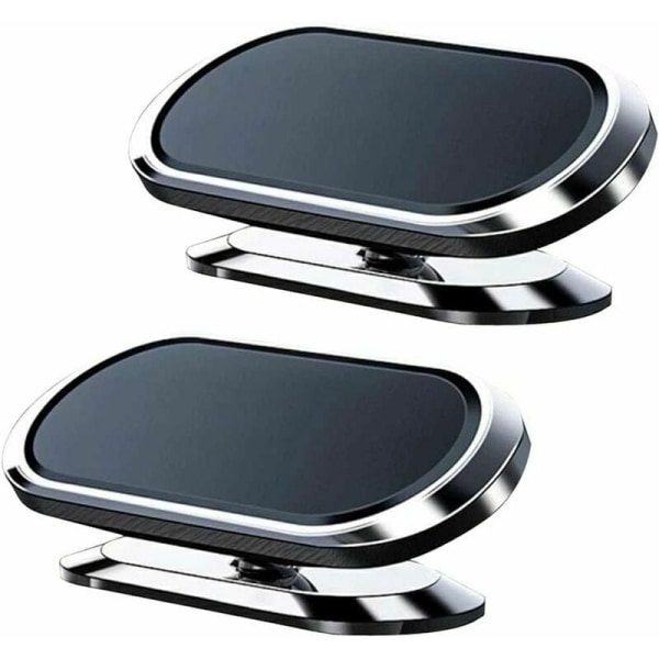 Stark självhäftande magnetisk biltelefonhållare, 360° rotation magnetisk bilsmartphonehållare, kompatibel med iPhone/Samsung/Huawei/XIAOMI etc (set med 2)