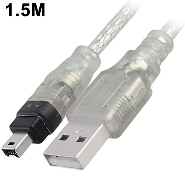 Kabel usb hann til firewire plugg til mini 4-pinners til firewire adapter for perifere enheter som kun er kompatible med denne typen adapter