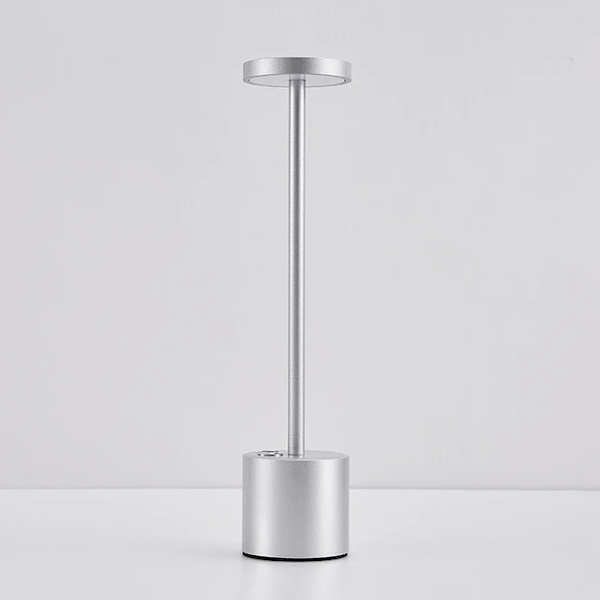 LED-skrivbordslampa i aluminiumlegering, vattentät, uppladdningsbar, dimbar med touch-funktion, metallskrivbordslampa, bar, vardagsrum