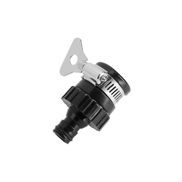 Universal kranadapter for hagekran og hageslange, hageslangekobling for blandebatteri svart