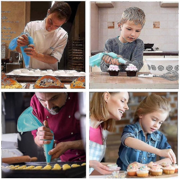 2023 - Spritspåsar och tips Tårtdekorationstillbehör Kit Baktillbehör Cupcake Frosting Tips med konditorivaror för bakning av dekorationstårtor