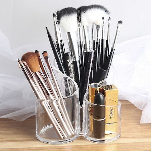 Transparent Akryl Makeupbørste Opbevaringsboks Kosmetik Desktop Opbevaringsboks Dressing Table Øjenbryn Blyant Læbestift Afslutningsboks Stjernelys