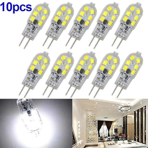 10 kpl Led-lamppua G4 3w Ac/dc 12v 220v Smd2835 Lampada Led G4 Mini-lamppu Läpinäkyvä (Valkoinen)
