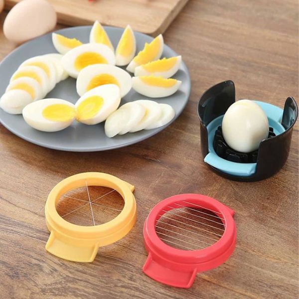 Munankuorija, 3 in 1 Munanjakaja Munanjakaja Kovaksikeitetyille Munille, Keitetyn Munan Leikkaustyökalu Mozzarella-leikkurille Kiivit Tomaateille Keitetyt Munat