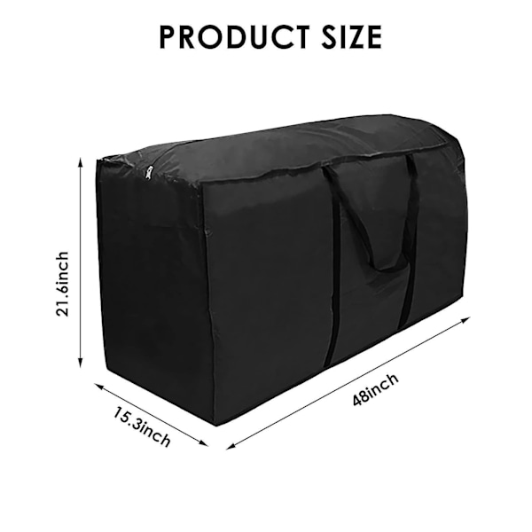 Förvaringsväska för trädgårdsmöbelkuddar, 210D Oxfordtyg Förvaringsväska (173x76x51cm)