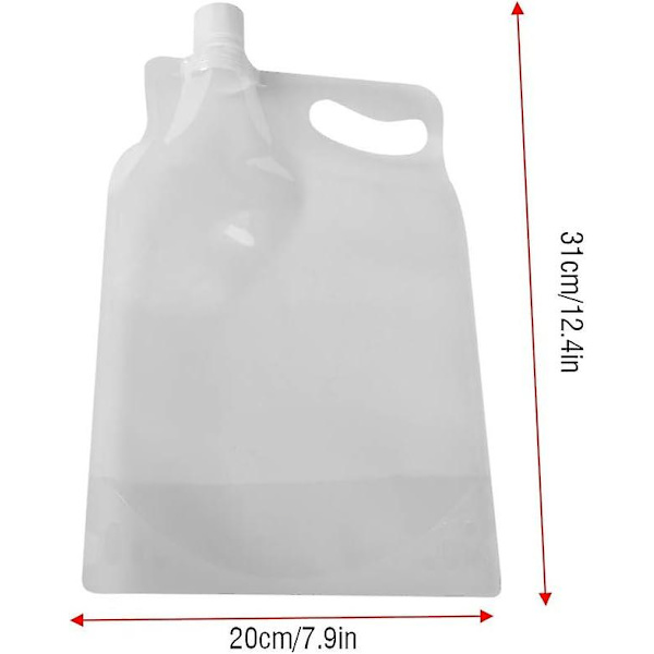 Hopfällbar vattenbehållare bärbar hopfällbar tank, 2L vattenförvaringsväska för vandring camping picknick resor BBQ