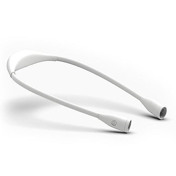 Hængende halslampe bærbar elev øjenbeskyttelse læselampe USB genopladelig læselampe udendørs LED-lys (hvid)