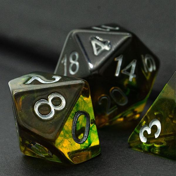 Mörkgrön D4~D20 Flersidig Tärning