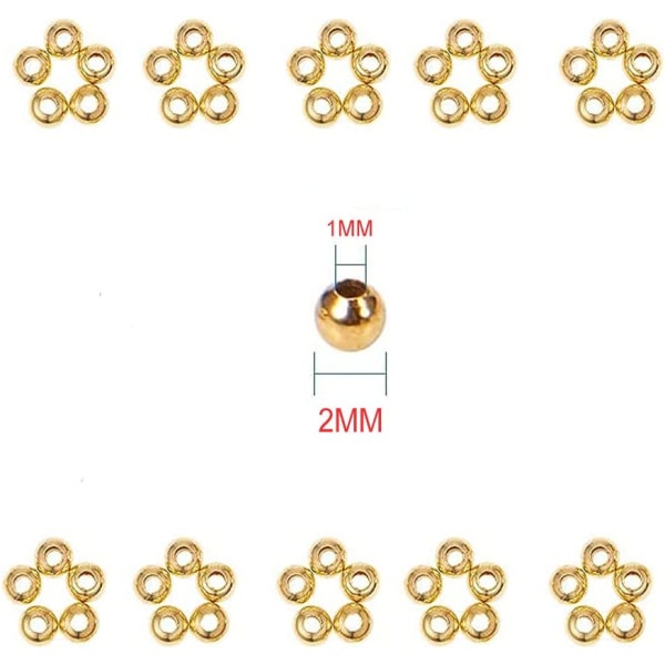 200 guld distanspärlor (guld)