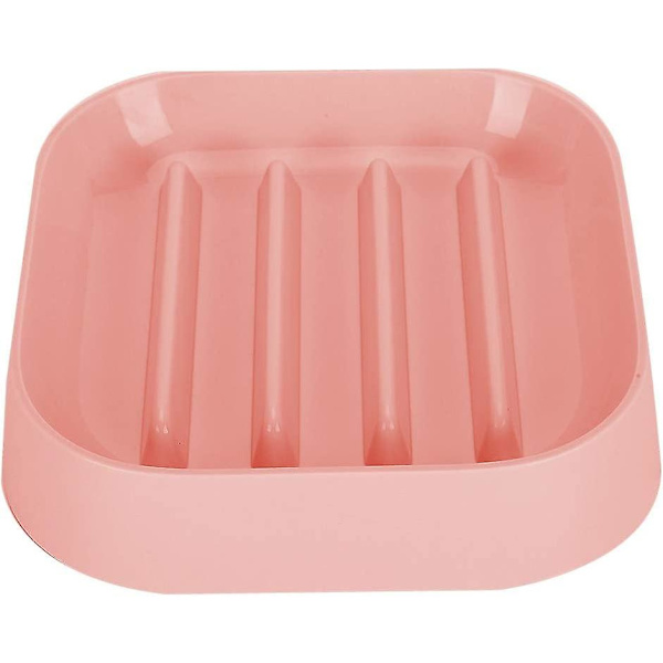 Halkskyddad plastskål för långsam matning av husdjur, skål som förhindrar att husdjur kvävs, katttillbehör (rosa)