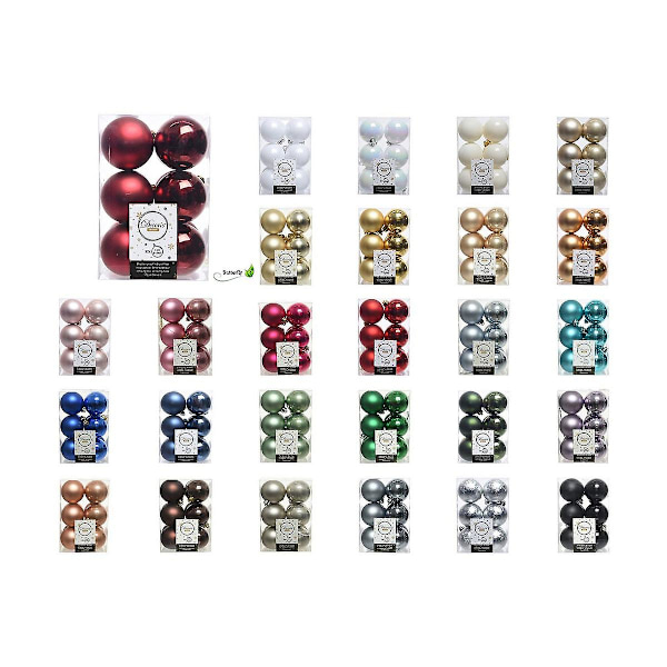 Julgranskulor Decoris 12 stycken Silver Plast Ø 6 cm