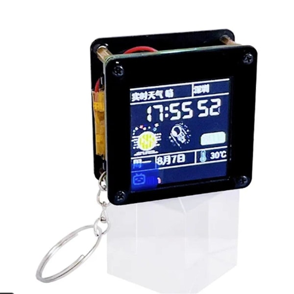 ESP32 C3 Skrivbordsliten Smycke 1,44 Tum LCD-skärm Bärbar Mini-TV Bärbart Hänge Lvgl Space
