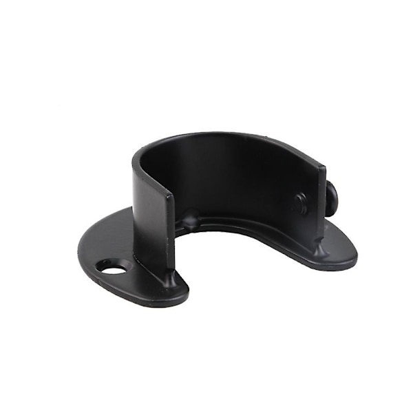 Svart Edition 4-pack U-formade klädstångsfästen i rostfritt stål för 32 mm duschdraperistång