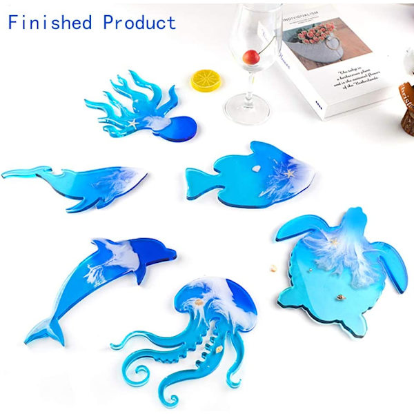 Diy Turtle Crystal Drop Glue Mould 6 Pieces Resin Mould