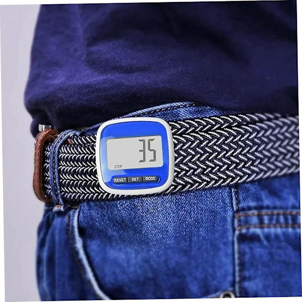 1 st fickpedometer med bältesklämmor Poot-Step Counter Pedometer Stegräknare Gångavstånd Kaloriräknare med stor LCD-skärm och klämma