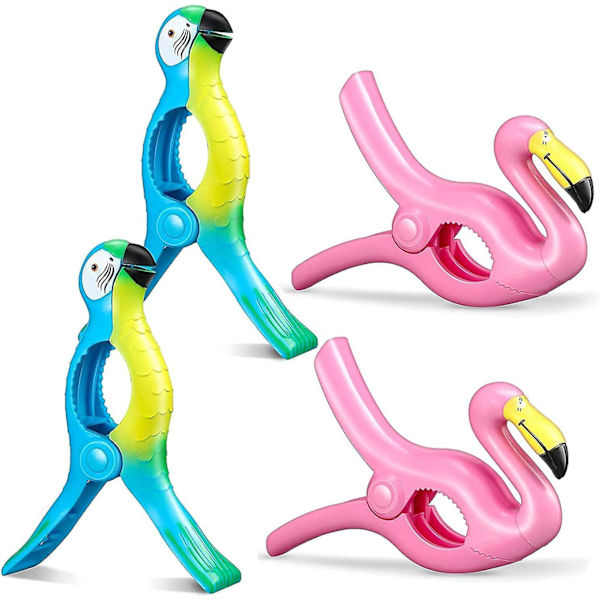 4 kpl Suuria Pyykkipoimia Pesulinjalle, Flamingo Rantapyyheklipsi Aurinkotuoleille, Aurinkotuoleille, Uima-altaiden Tuoleille