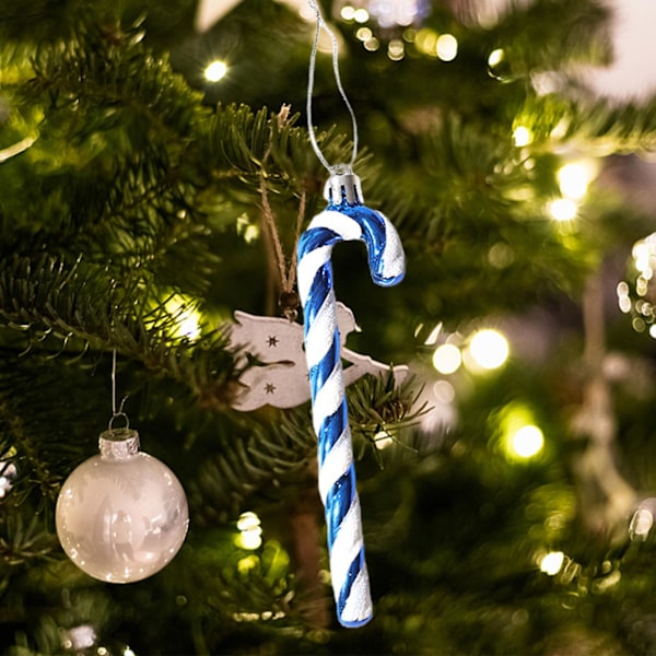 6 st julgranspynt Ögonfångande återanvändbara plastprydnader för julfest Dekorationer för fest (Grön)