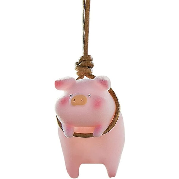 Søt gris bilanheng bakspeilpynt Bilhengende ornament egnet for bilspeil, dører, hjem eller kontor