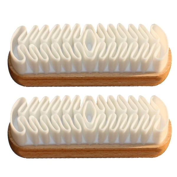 2pcs Comfortable Suede Nubuck Brush Abrasive Rubber Brush Suede Shoe Cleaner Cleaning Brush