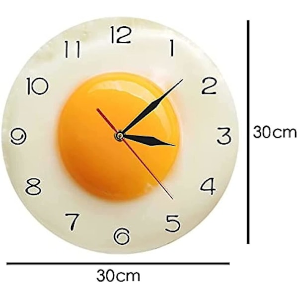 Wall Clock Fried Egg Poached Egg Wall Clock Egg Yolk Clock Digital Pointer Clock